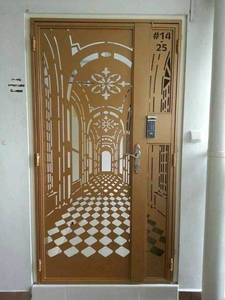 تصميم أبواب حديد ليزر للفلل